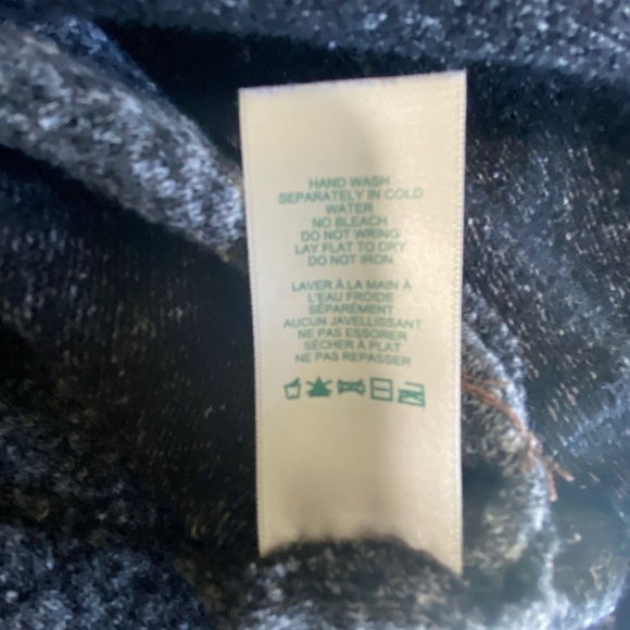 ROOTS funnel neck sweater size medium black and grey - Picture 3 of 9